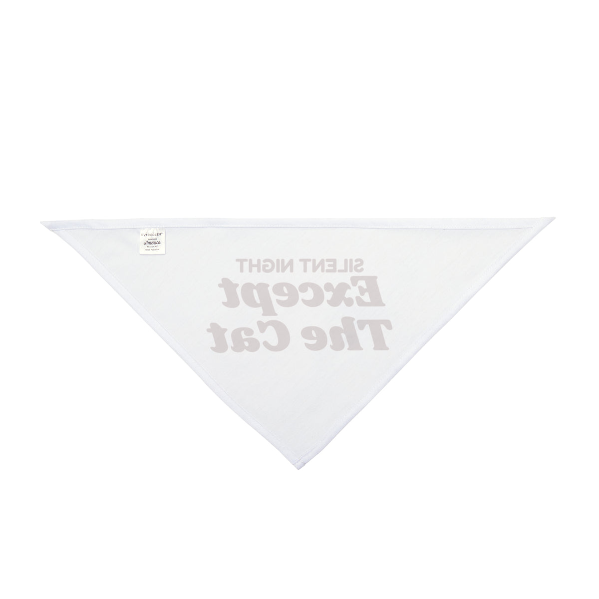 Funny Christmas Cat Dog Bandana Silent Night Except The Cat