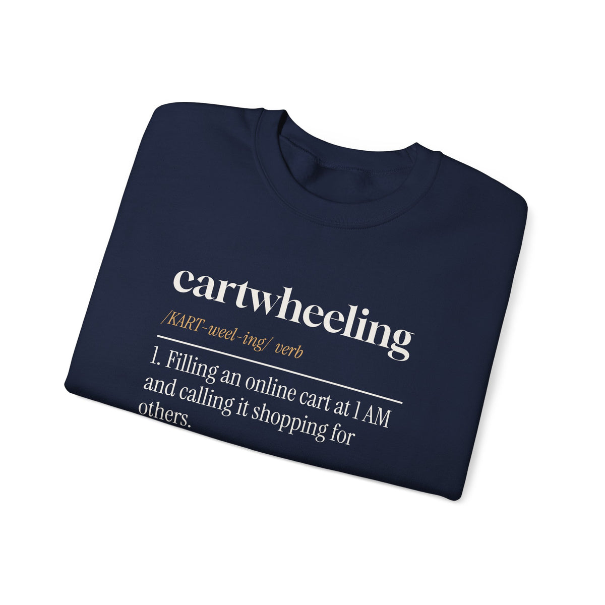 Funny Christmas Shopping Sweatshirt Cartwheeling Dictionary Definition