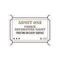 Funny Christmas Baking Sticker Cookie Decorating Night Ticket
