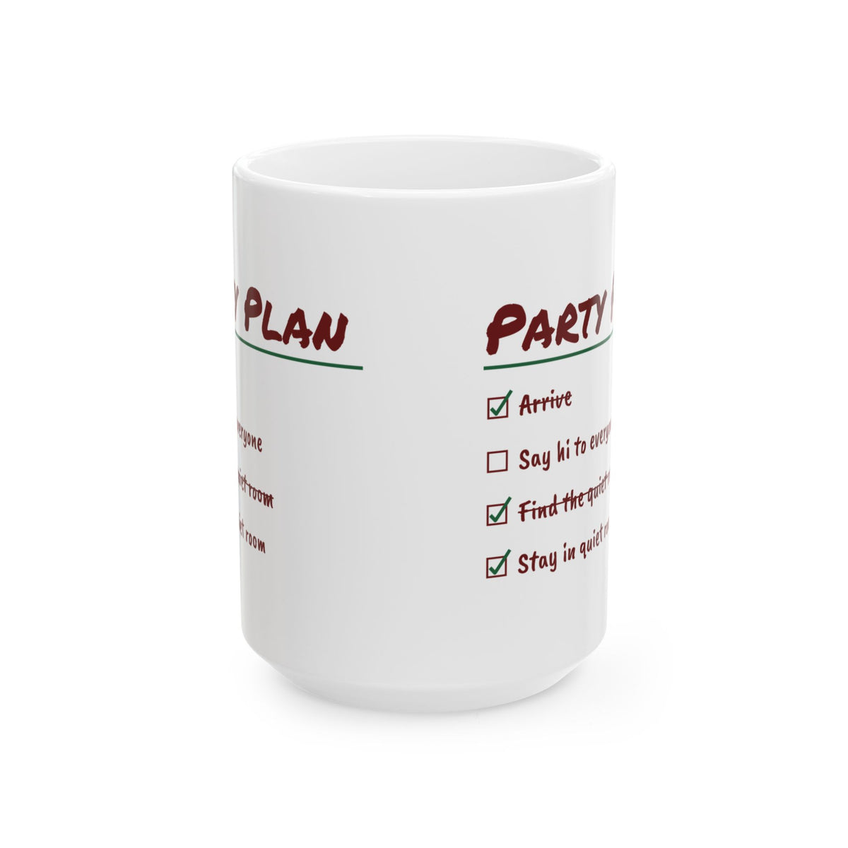 Funny Christmas Introvert Coffee Mug Find The Quiet Room Checklist
