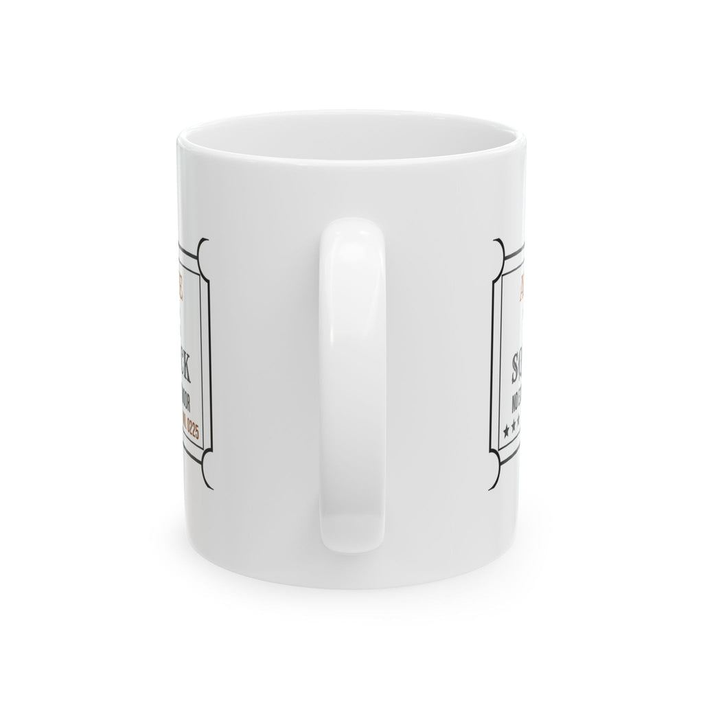 Funny Gym Coffee Mug Admit One To The Squat Rack