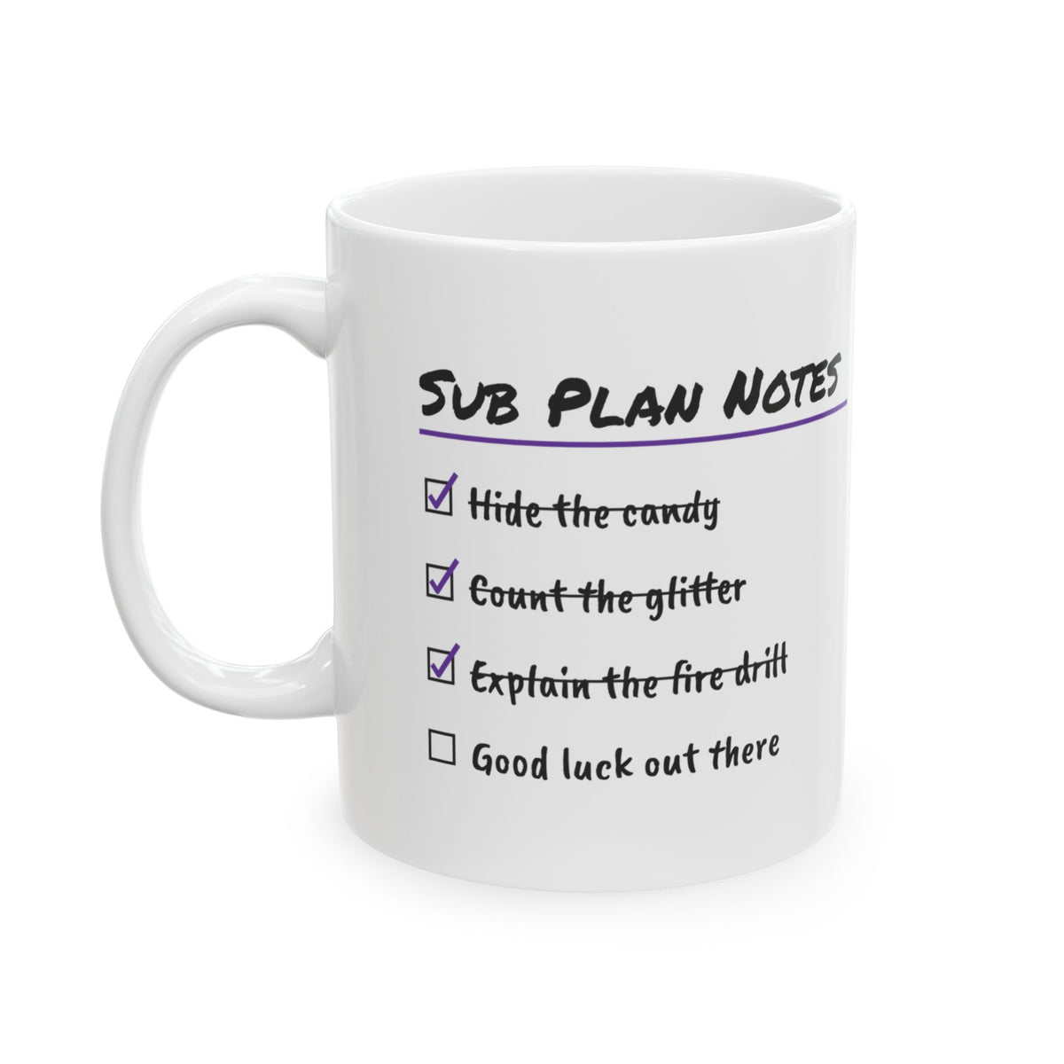 Spooky Teacher Coffee Mug Sub Plan Checklist For Teachers