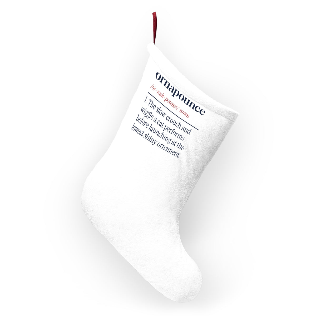 Funny Christmas Stocking Ornapounce Definition For Cat Owners