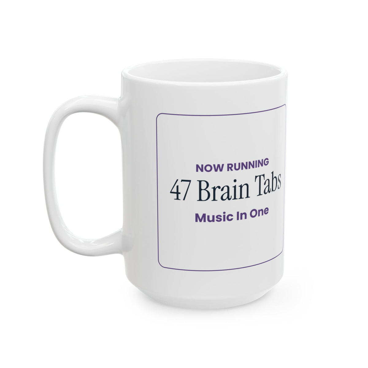 Funny Overthinker Coffee Mug 47 Brain Tabs Open Music In One