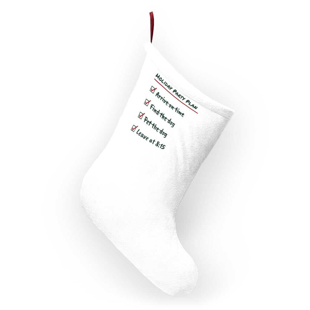 Funny Introvert Christmas Stocking Holiday Party Plan Leave At