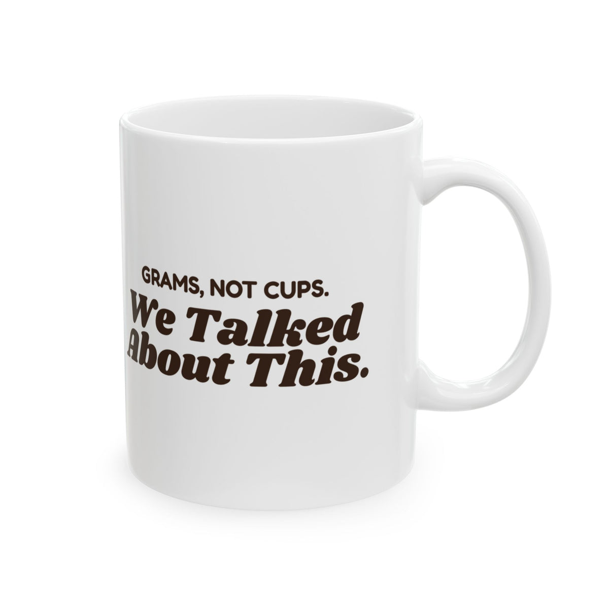 Retro Baking Coffee Mug Grams Not Cups Funny Kitchen Scale Baker