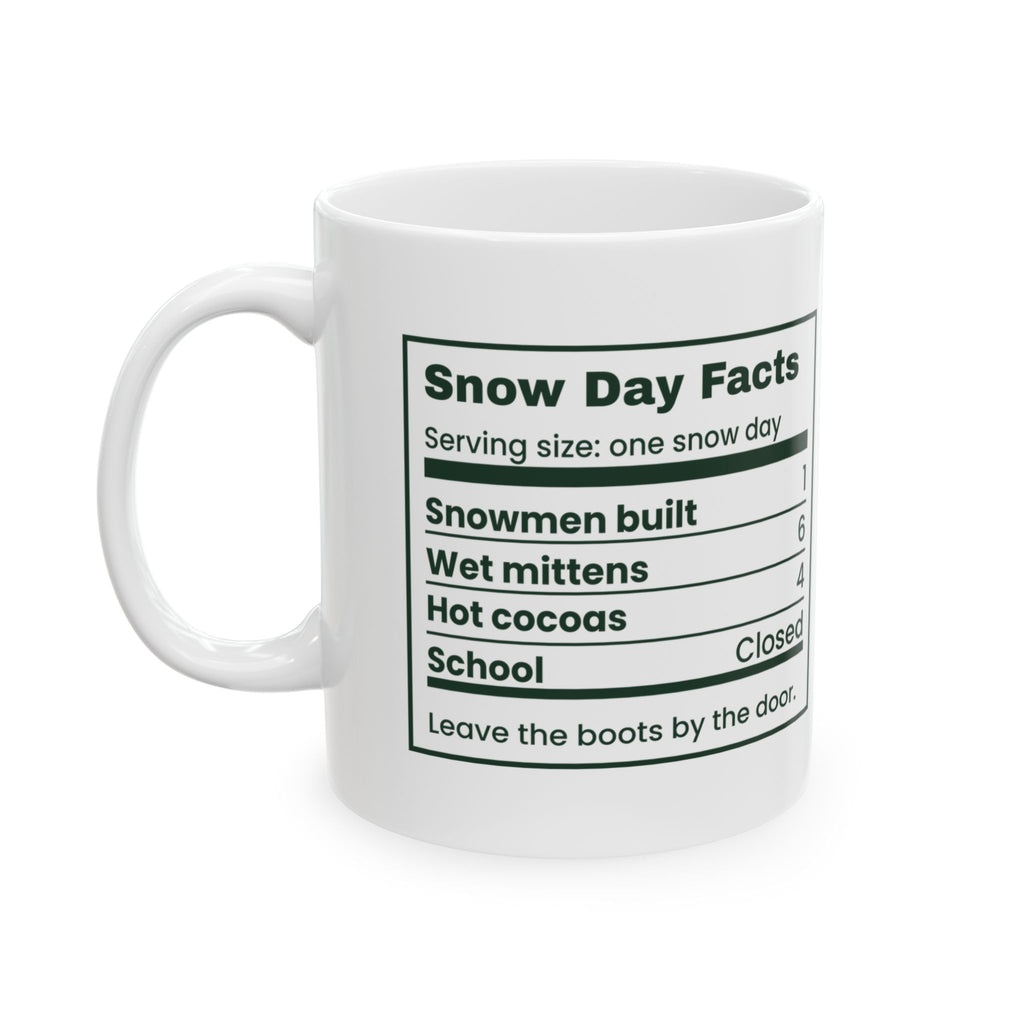 Hot Cocoa Coffee Mug Snow Day Nutrition Facts For Winter Lovers