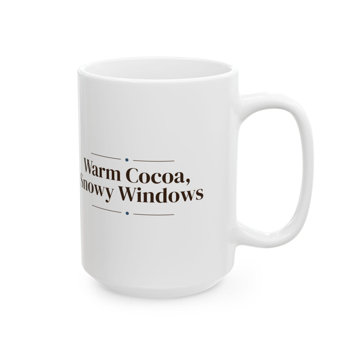 Hot Cocoa Coffee Mug Warm Cocoa Snowy Windows Cozy Winter Mug
