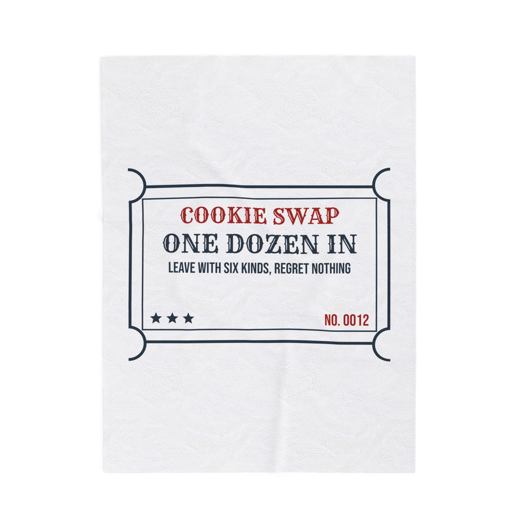 Funny Christmas Cookie Swap Throw Blanket One Dozen In Ticket