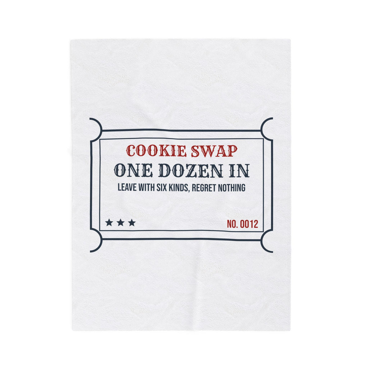 Funny Christmas Cookie Swap Throw Blanket One Dozen In Ticket