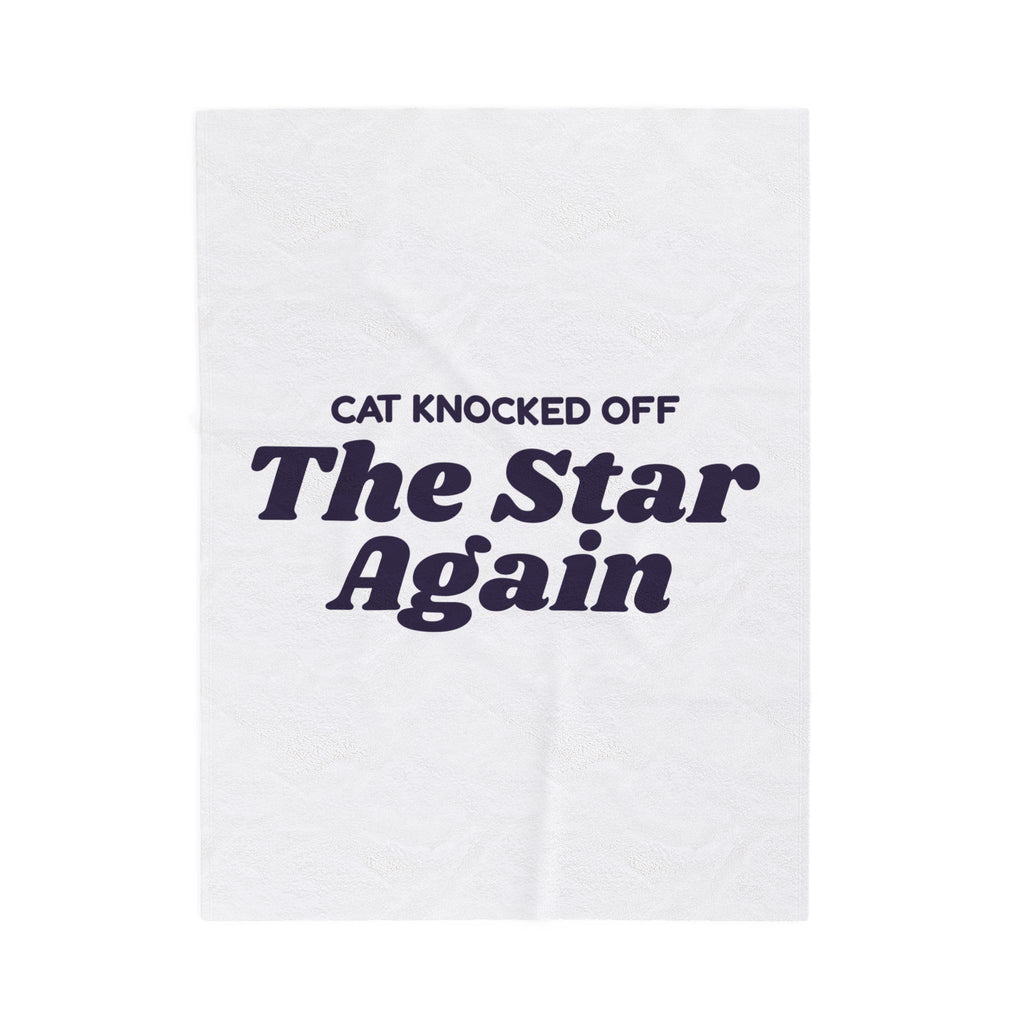 Funny Christmas Cat Throw Blanket Cat Knocked Off The Star Again