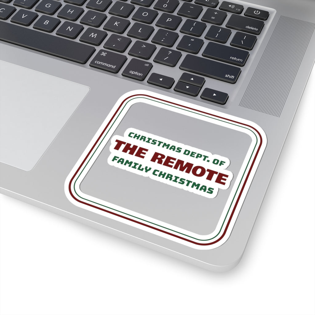 Funny Family Christmas Sticker Dept Of The Remote Matching Set