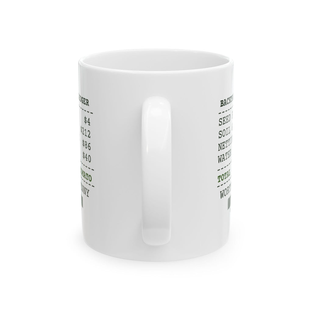 Funny Vegetable Garden Coffee Mug Ninety Dollar Tomato Receipt