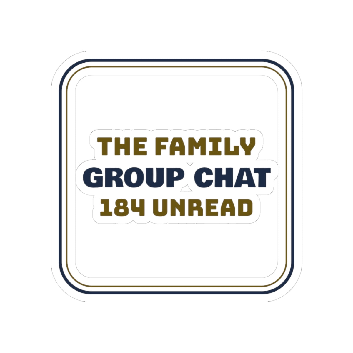 Funny Christmas Sticker Family Group Chat 184 Unread