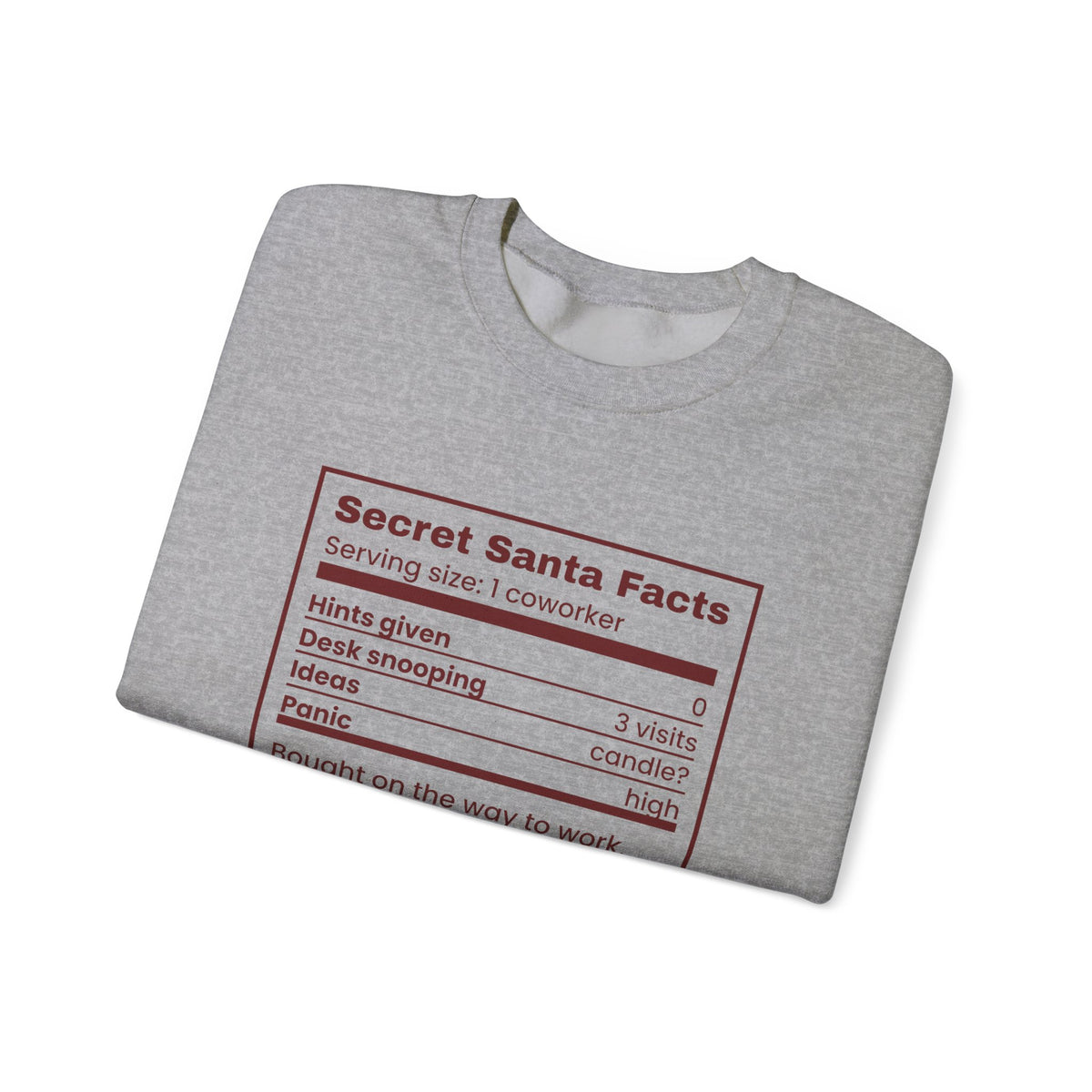 Funny Christmas Coworker Sweatshirt Secret Santa Facts Label