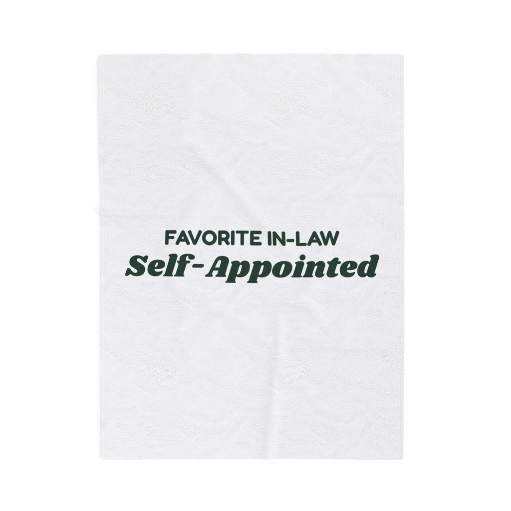 Funny Christmas Throw Blanket Favorite In-Law Self-Appointed For In-Laws