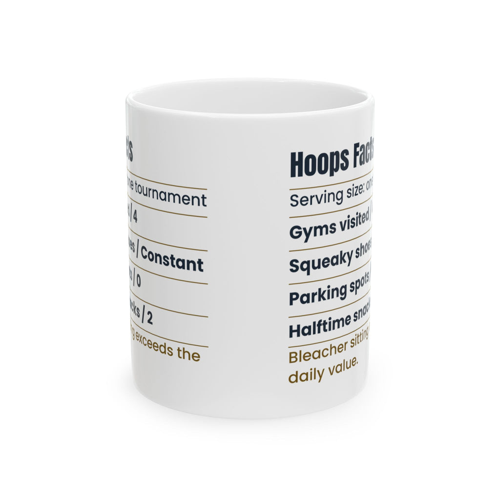Funny Basketball Coffee Mug Hoops Facts Label For Basketball Parents