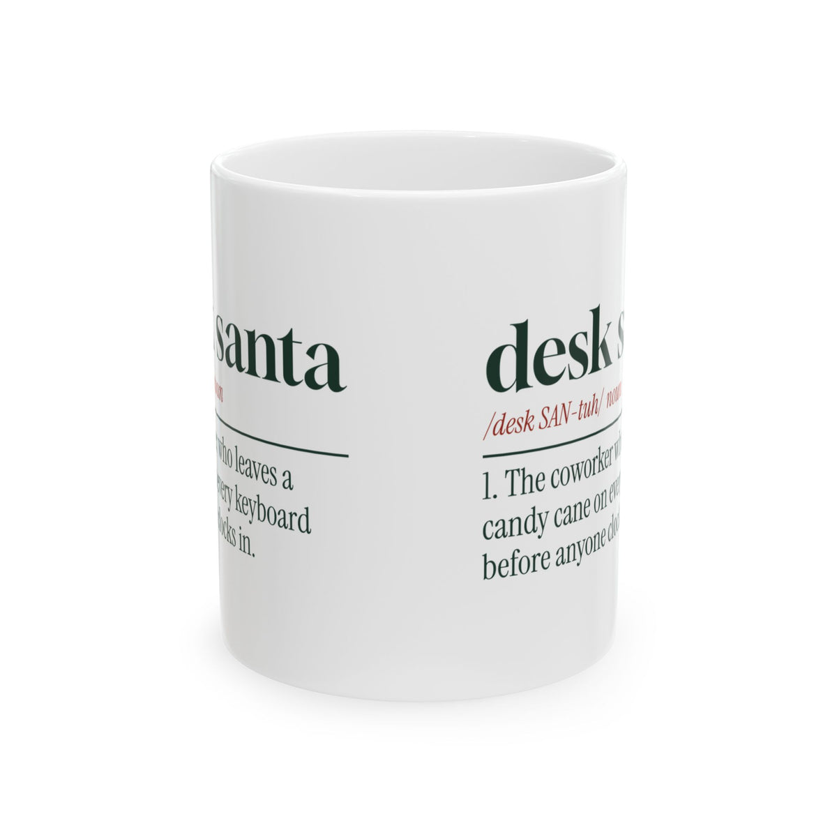 Funny Christmas Coworker Coffee Mug Desk Santa Dictionary Definition