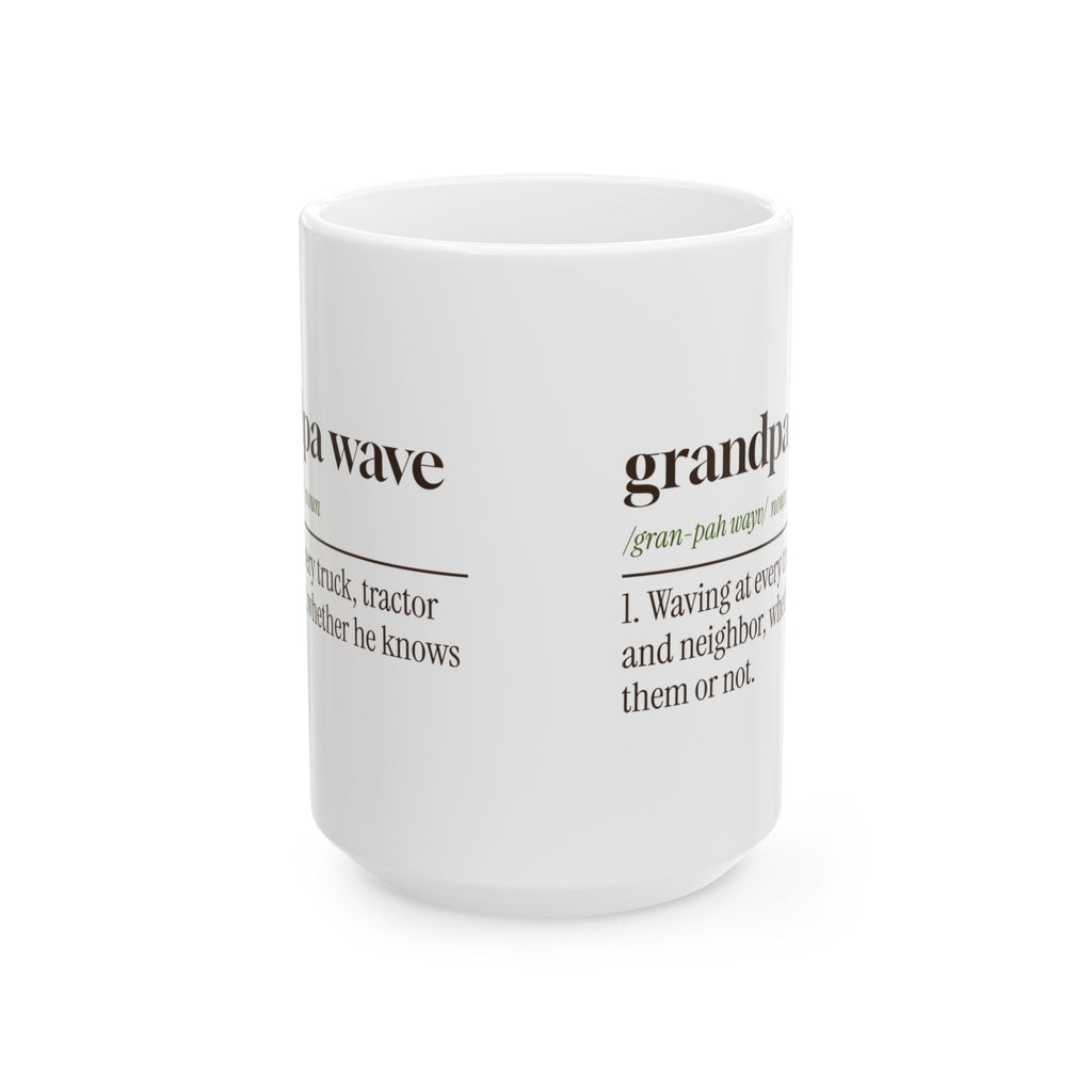Funny Grandpa Father's Day Coffee Mug Grandpa Wave Dictionary