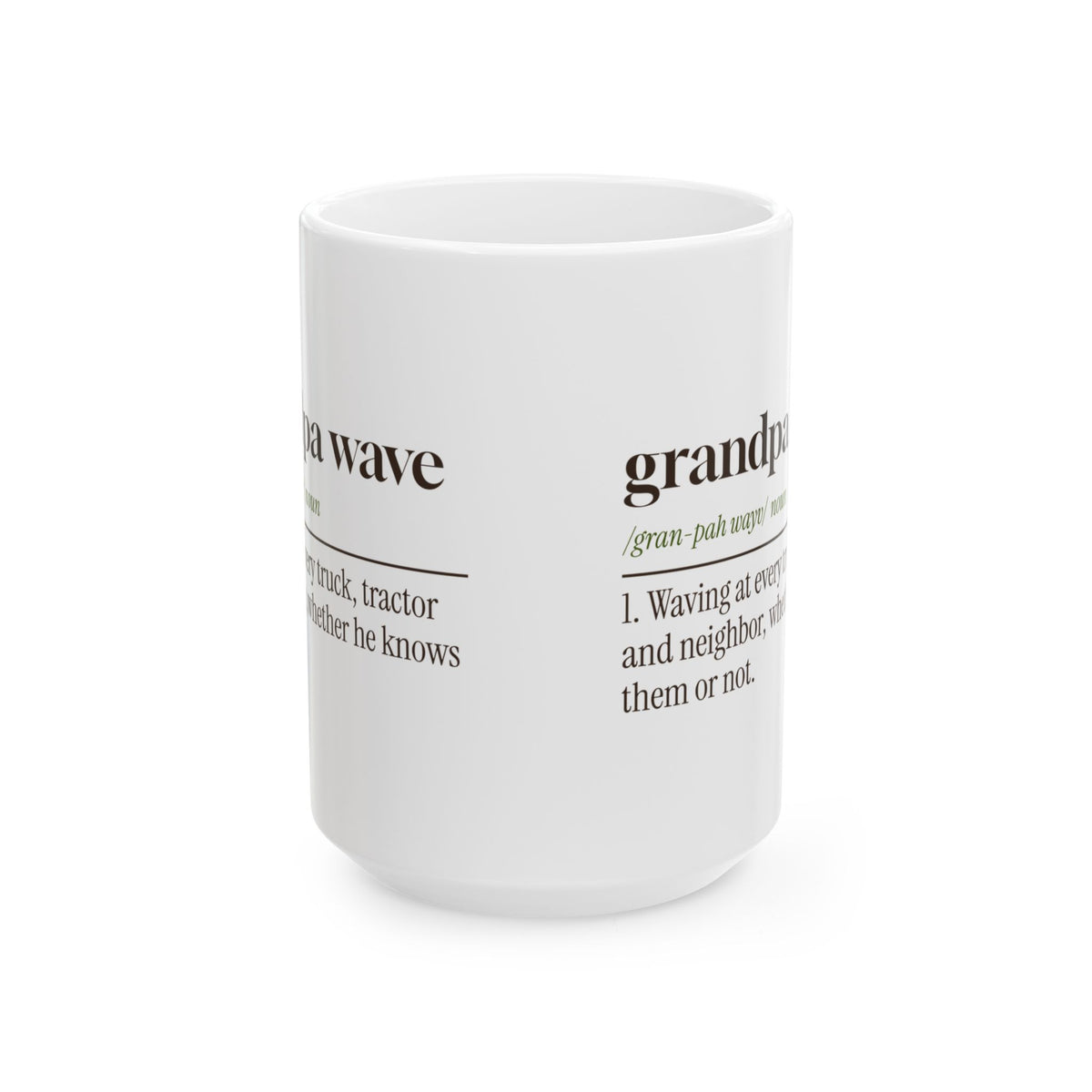 Funny Grandpa Father's Day Coffee Mug Grandpa Wave Dictionary