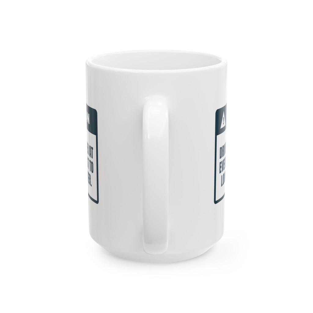 Funny Fishing Coffee Mug Pulls Over At Bridges Warning For Anglers
