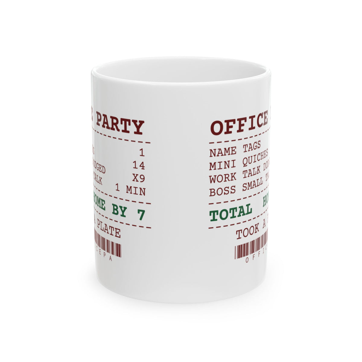 Funny Christmas Coworker Coffee Mug Mini Quiches 14 Office Party Receipt