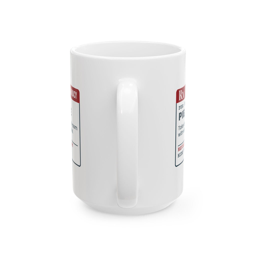 Funny Christmas Nurse Coffee Mug Leftover Pie Prescription Label