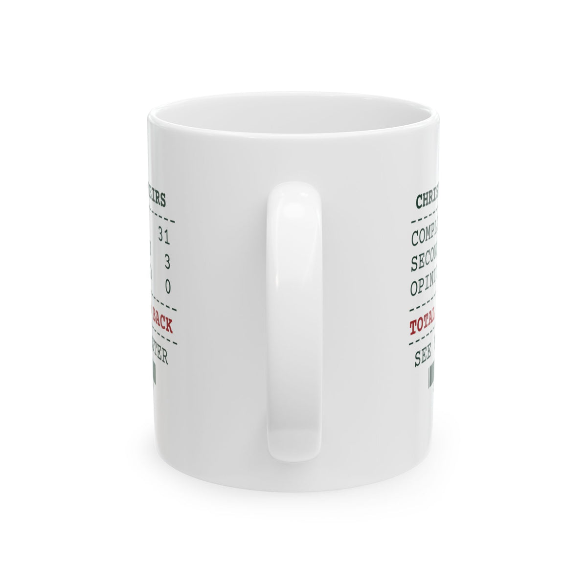 Funny In-Laws Christmas Coffee Mug Opinions Shared 0 Invited Back
