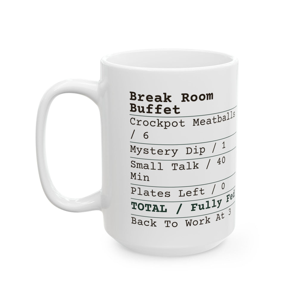 Funny Christmas Coffee Mug Break Room Buffet Receipt For Coworkers