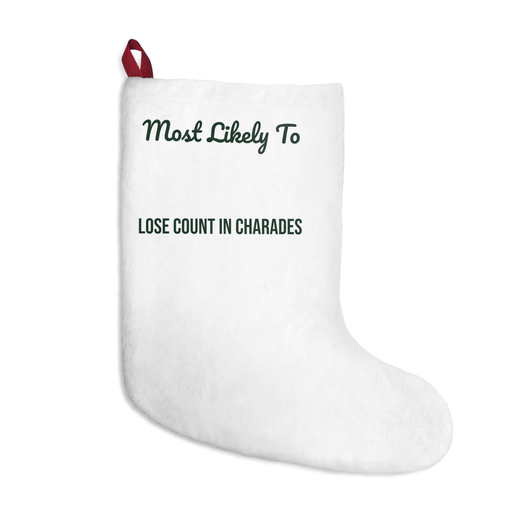 Funny Christmas Stocking Most Likely To Lose Count In Charades
