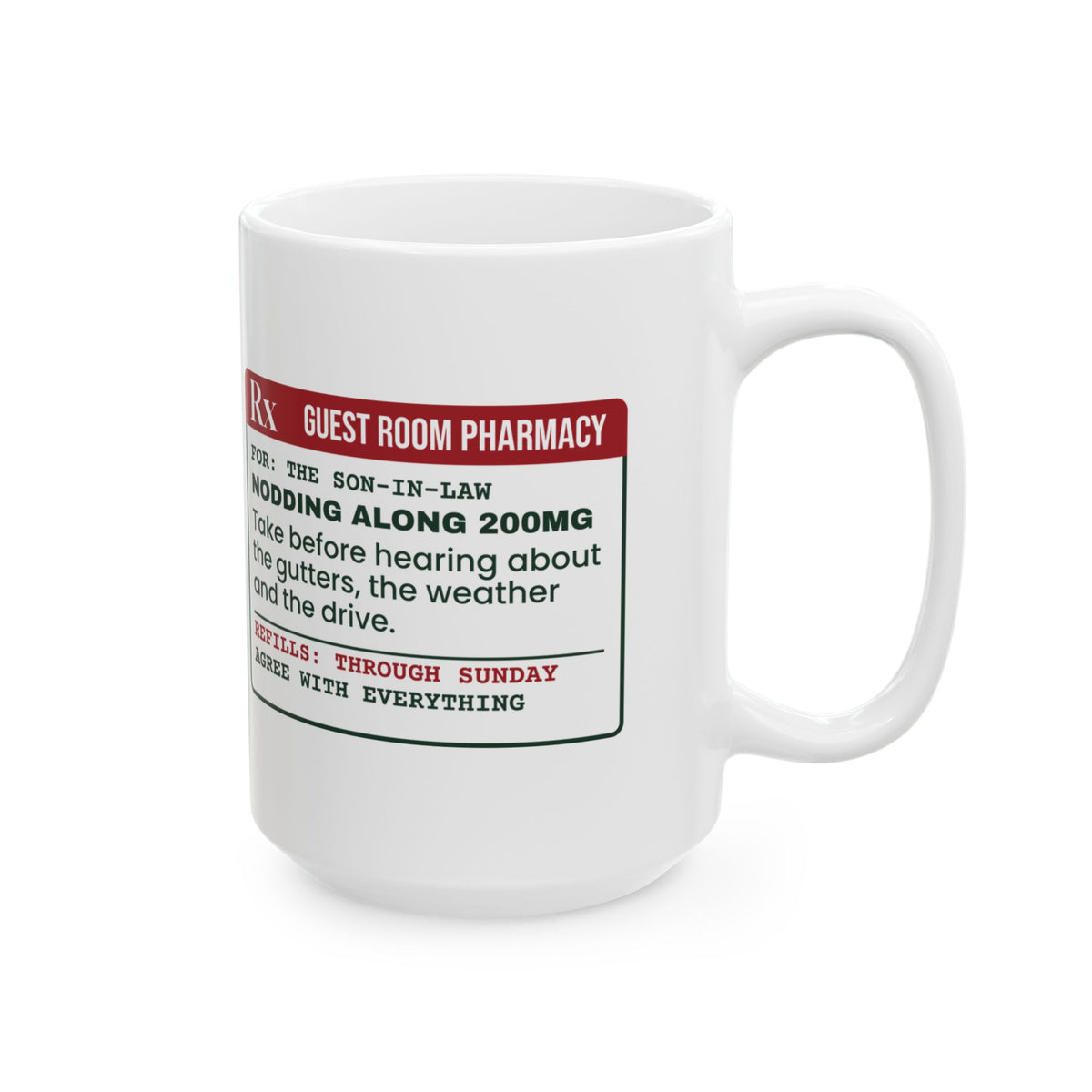 Funny Christmas Coffee Mug Nodding Along 200mg Through Sunday