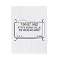 Funny Christmas Dog Throw Blanket First Snow Walk Ticket For Dog Owners
