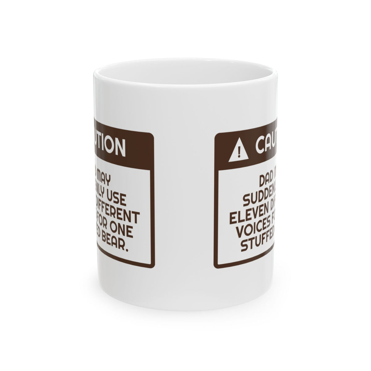 New Dad Mug Caution Eleven Silly Voices For Dads