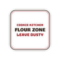Funny Christmas Cookie Baking Sticker Flour Zone Kitchen Sign