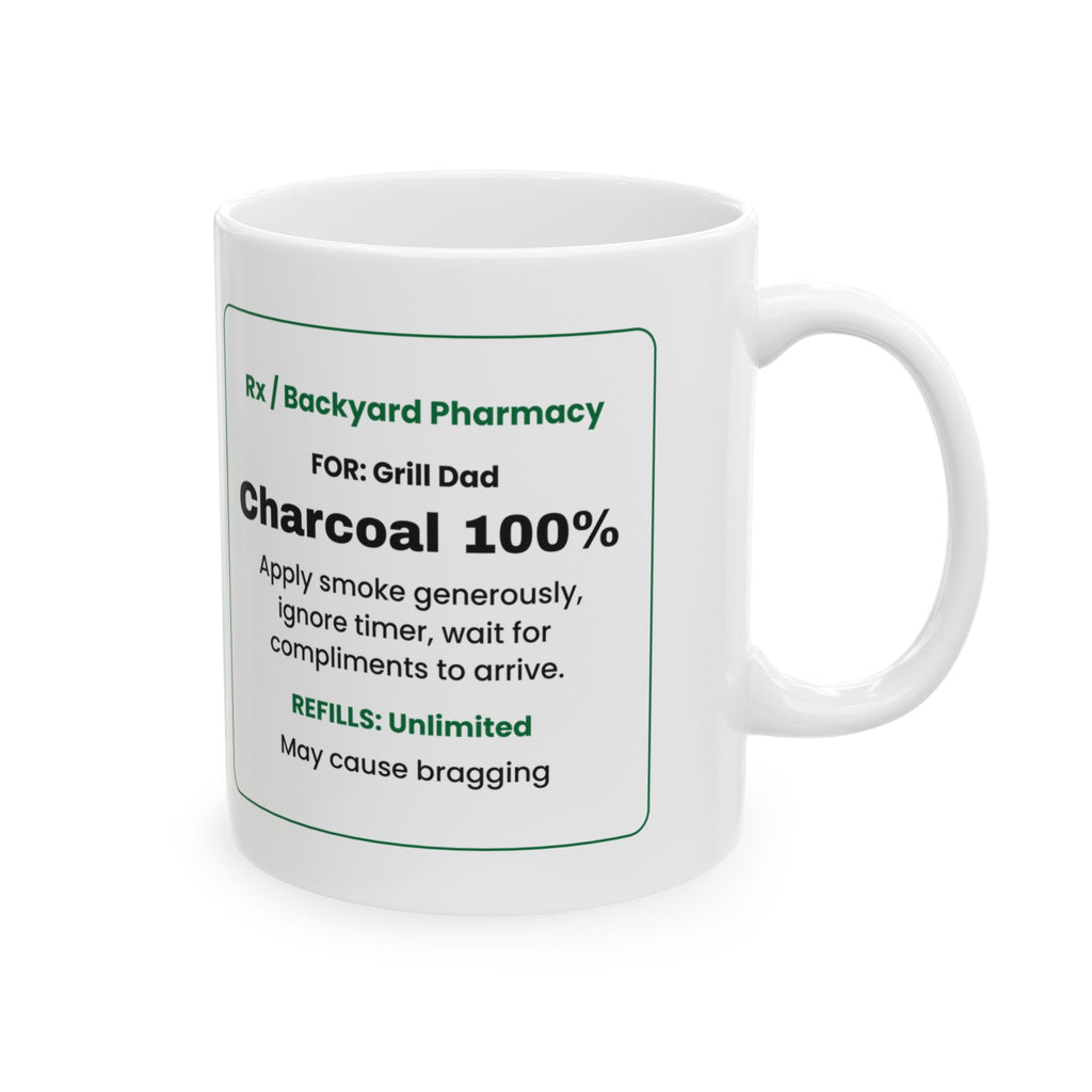 Funny Grill Dad Coffee Mug Charcoal Prescription For Dad