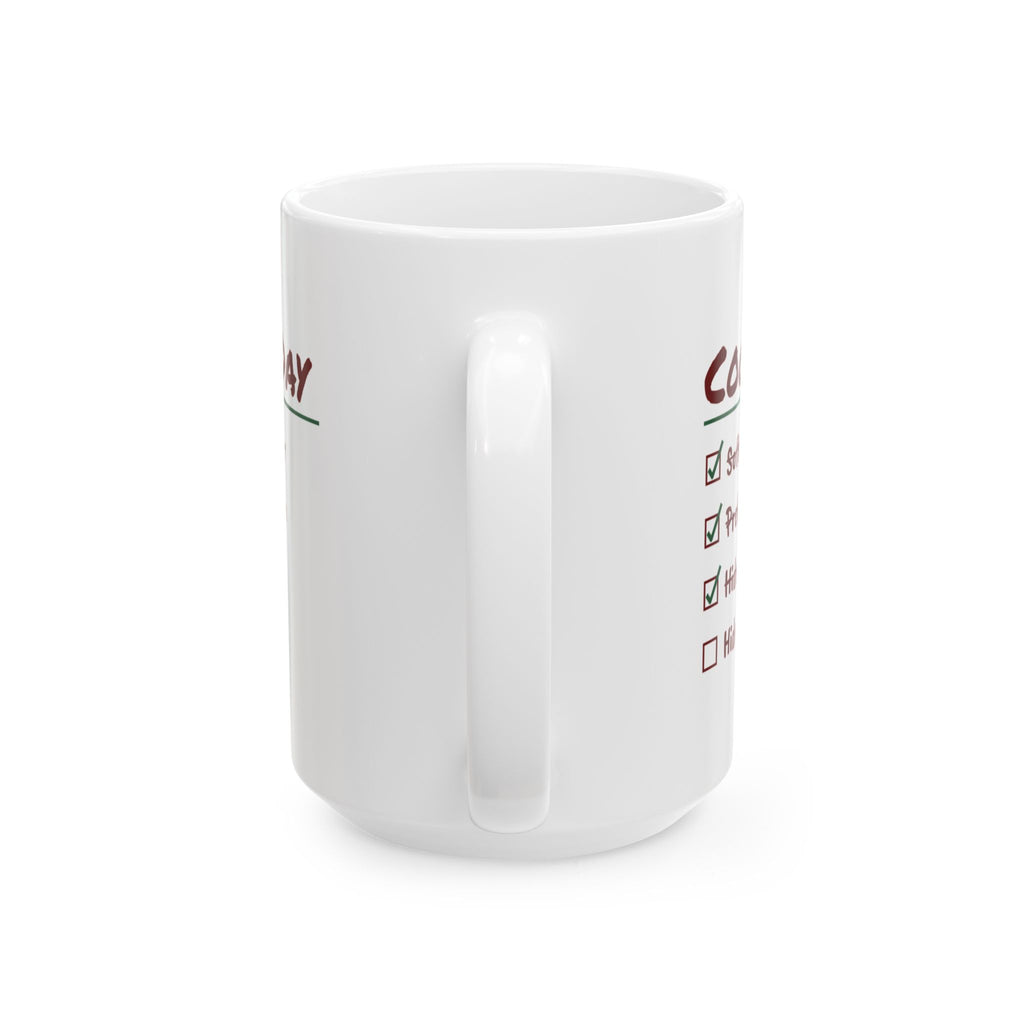 Funny Christmas Cookie Baking Coffee Mug Hide One Tin Checklist