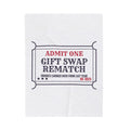 Funny White Elephant Throw Blanket Gift Swap Rematch Ticket