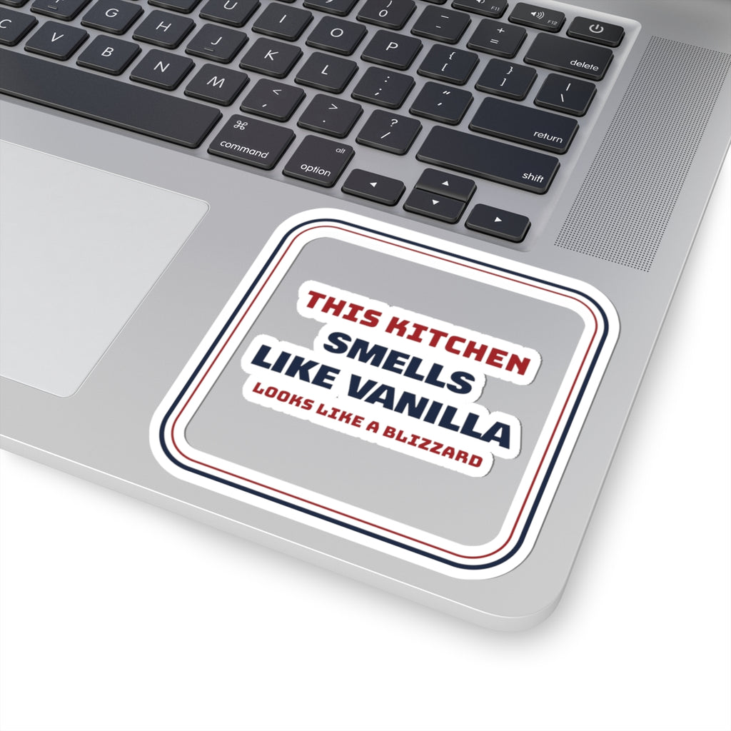 Funny Christmas Baking Sticker Smells Like Vanilla Looks Like A Blizzard