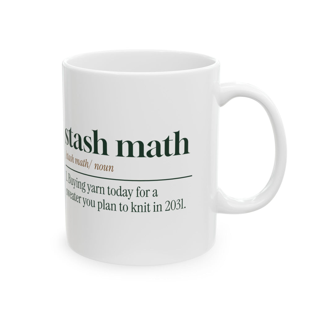 Funny Knitting Coffee Mug Stash Math Dictionary For Yarn Lovers