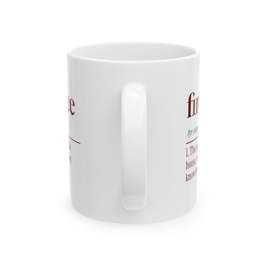 Funny New Home Christmas Coffee Mug Fireplace Dictionary Definition