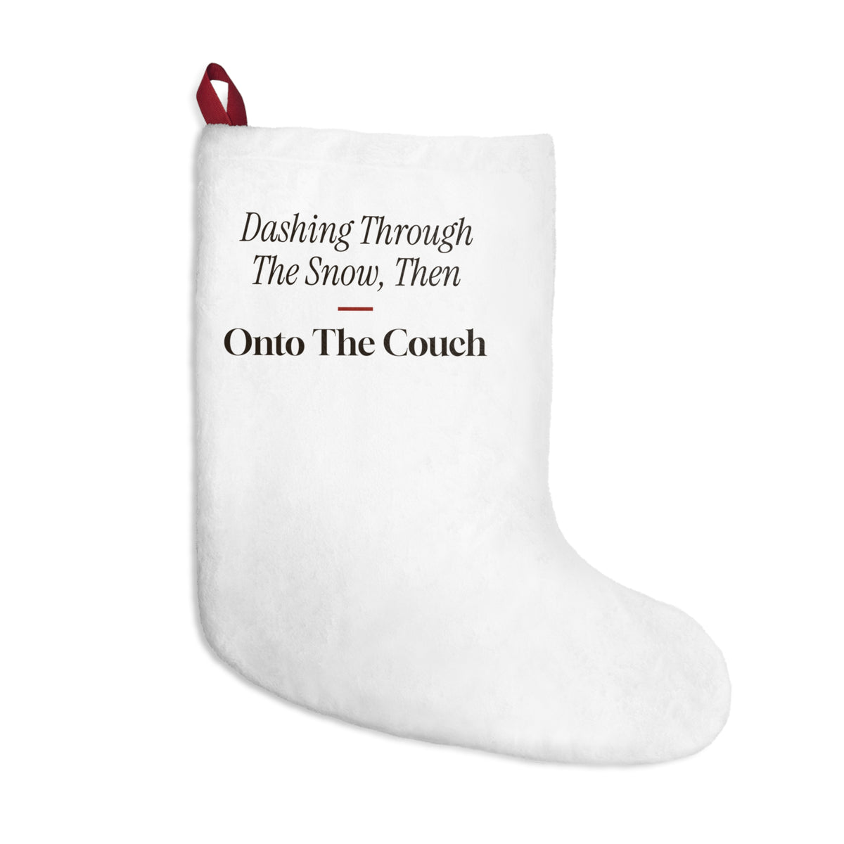 Funny Dog Christmas Stocking Dashing Through The Snow Onto The