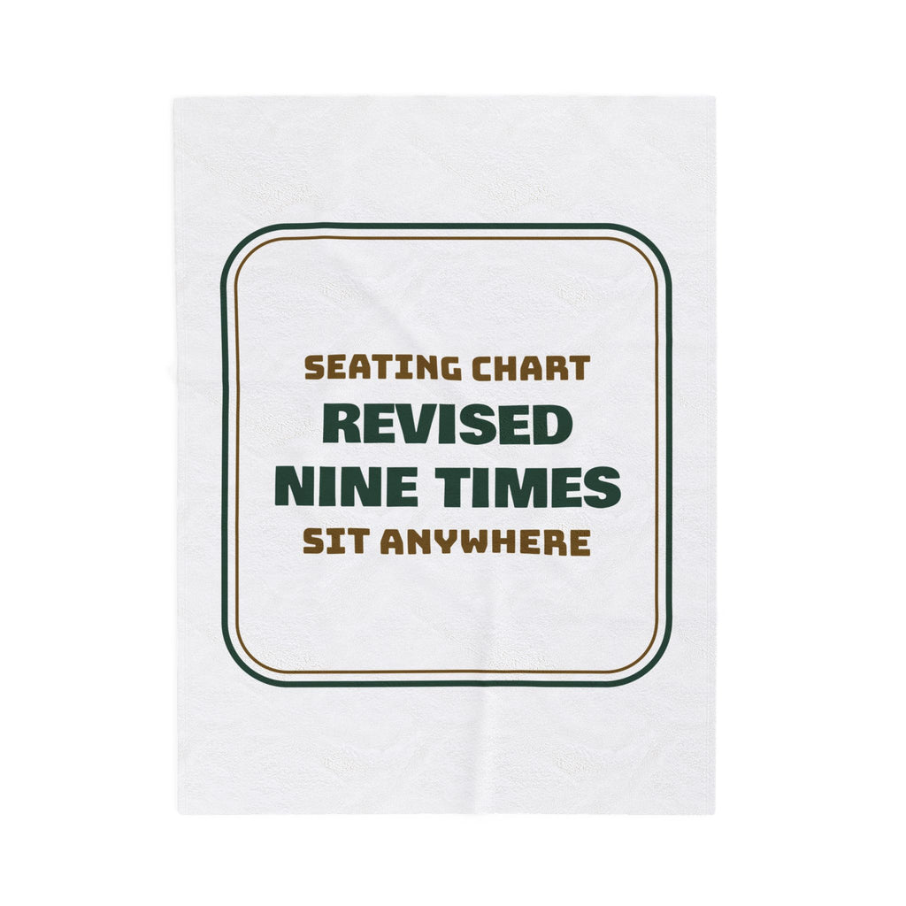 Funny Christmas Host Throw Blanket Seating Chart Revised 9 Times Sit
