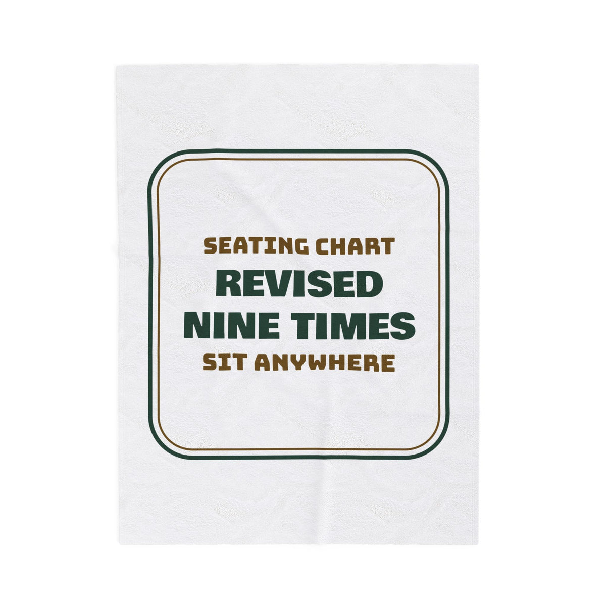 Funny Christmas Host Throw Blanket Seating Chart Revised 9 Times Sit