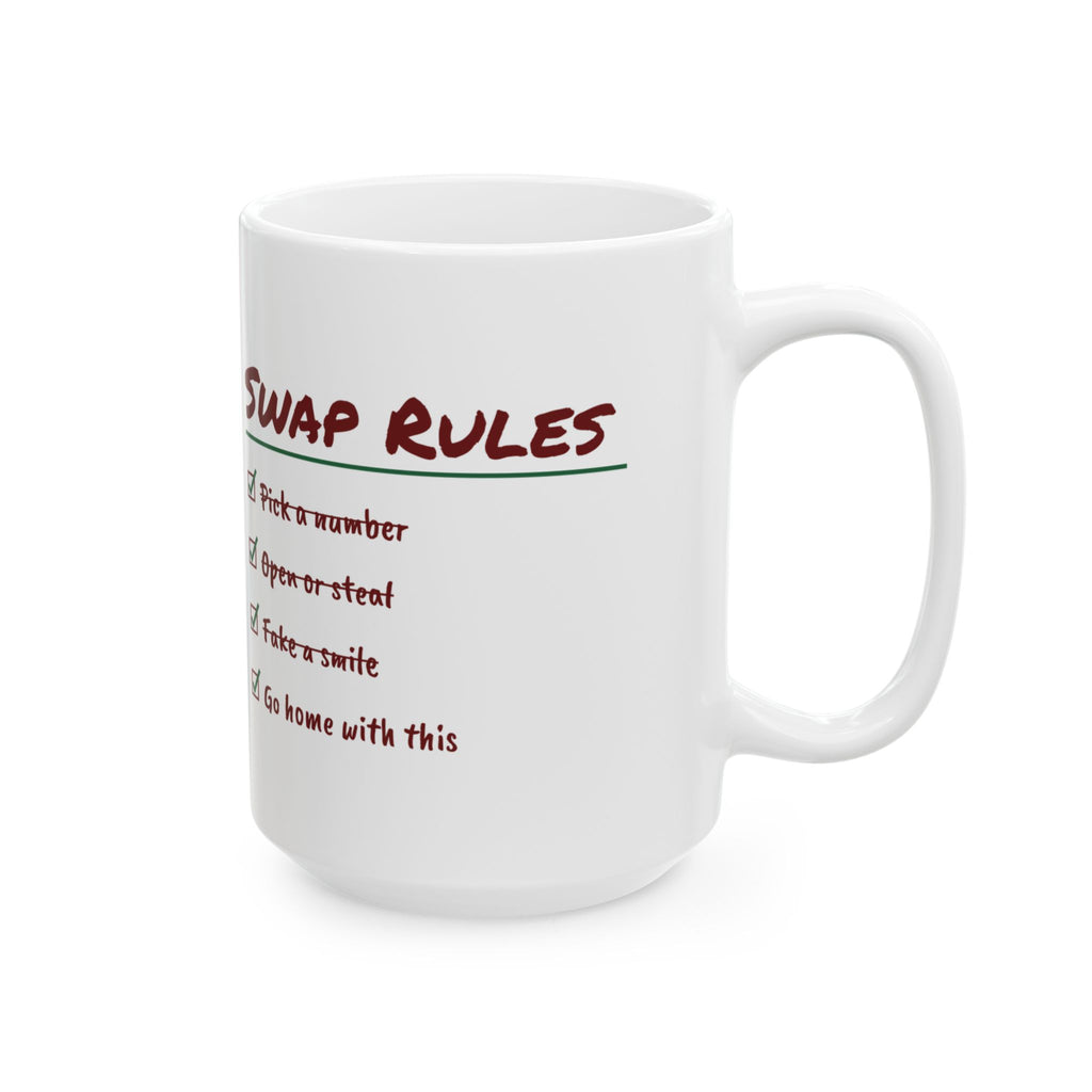 Funny White Elephant Coffee Mug Fake A Smile Go Home With This