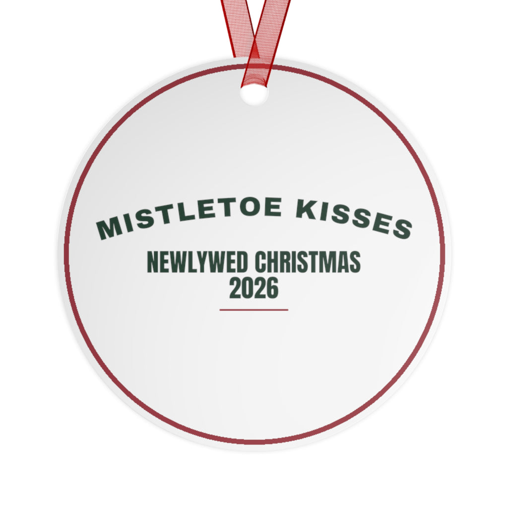 Christmas Ornament 2026 Mistletoe Kisses Newlywed Christmas