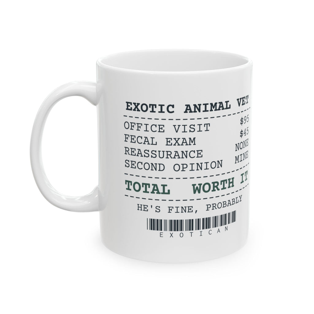 Exotic Vet Receipt Coffee Mug For Reptile Owners