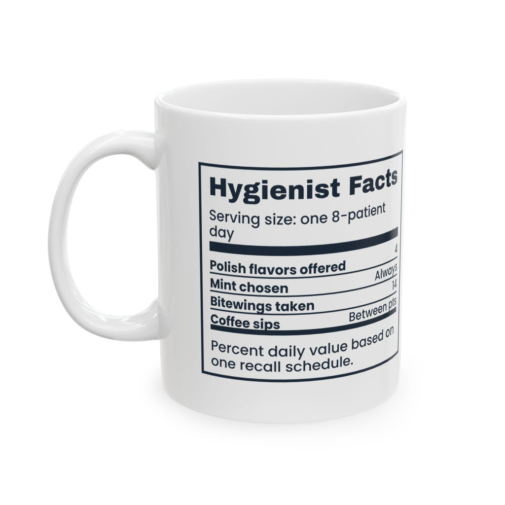 Funny Dental Hygienist Mug Polish Flavors Offered Mint Chosen Facts