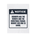 Funny Grandpa Christmas Throw Blanket Grandpa Has The Remote Notice