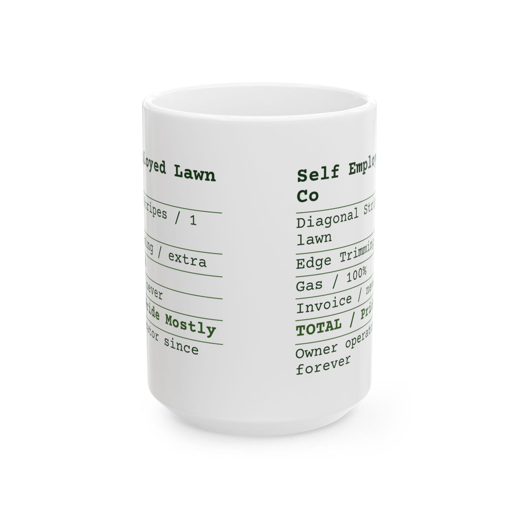 Funny Lawn Dad Coffee Mug Lawn Service Invoice For Dad