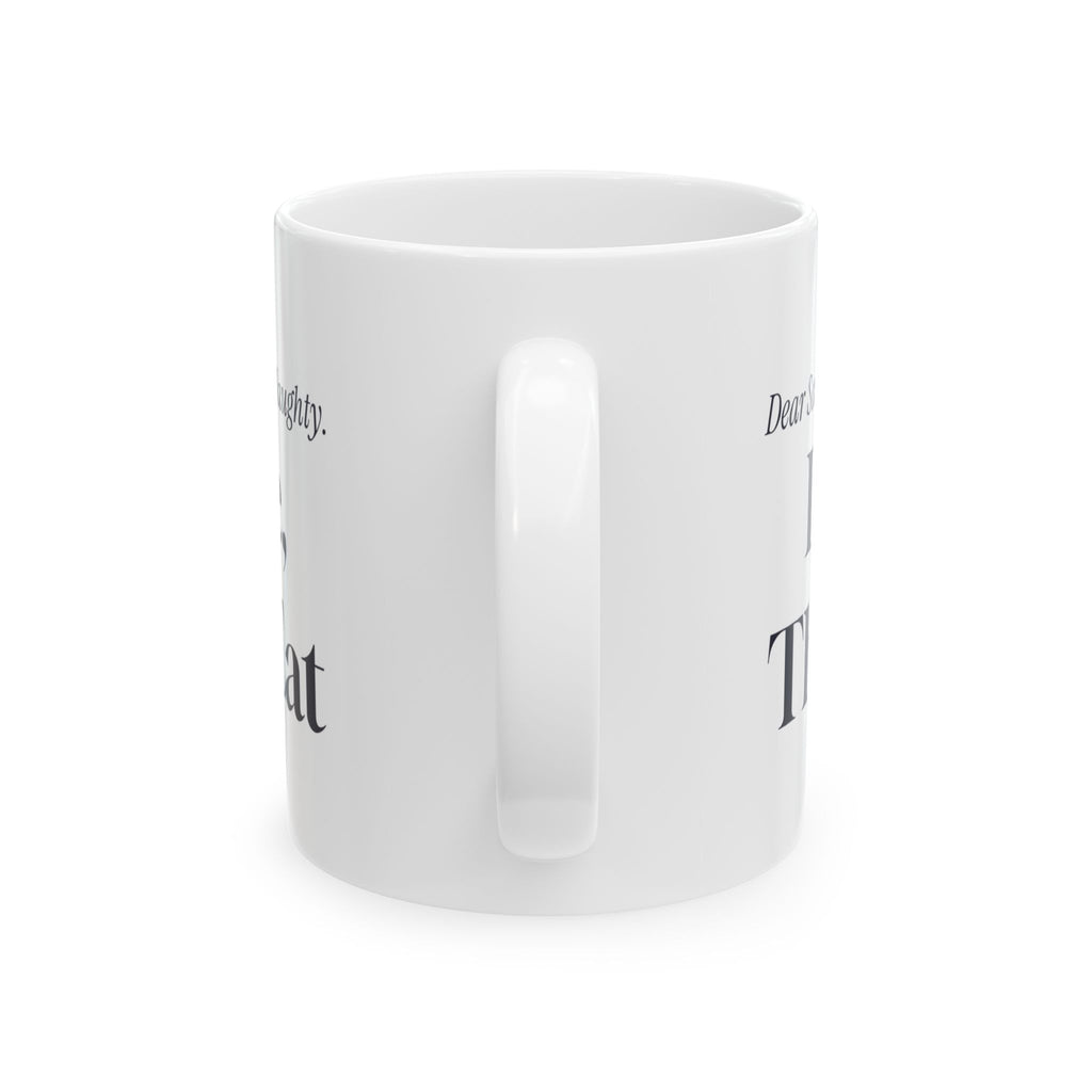 Funny Christmas Coffee Mug Dear Santa Define Naughty Love The Cat